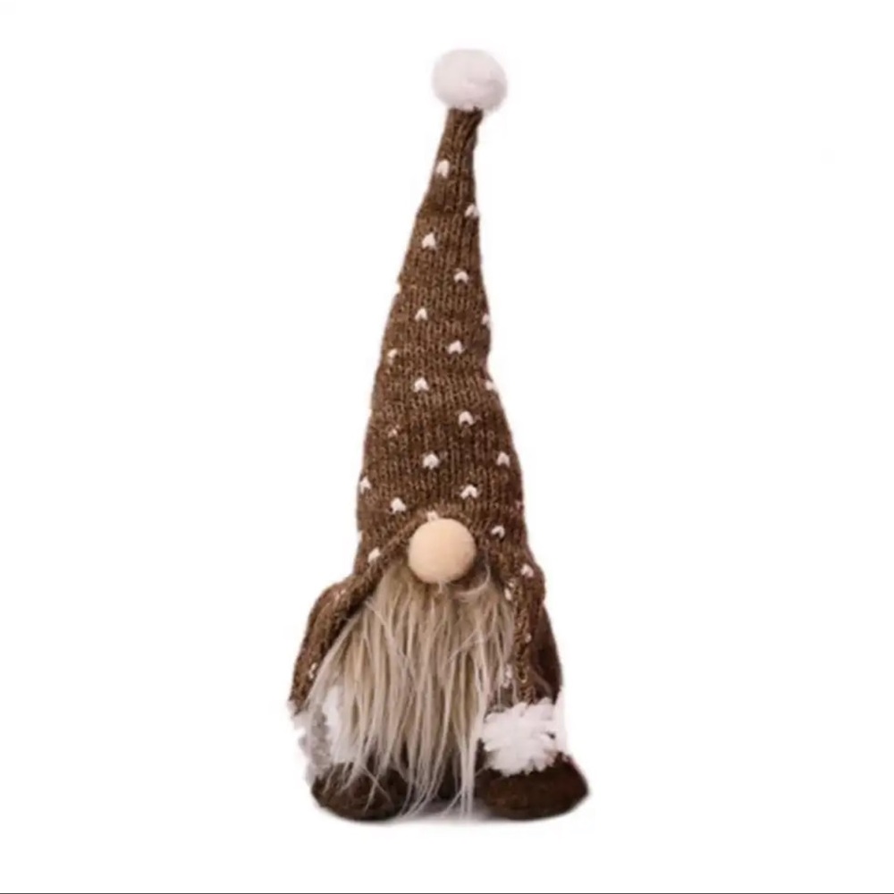 New Handmade Cute Tan White Home Decor Linen Polyester Gnome Elf Doll Figurine